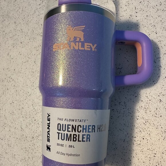 💜🧡 Periwinkle Shimmer Stanley 20 oz. Quencher Tumbler 💜🧡 - Picture 2 of 3